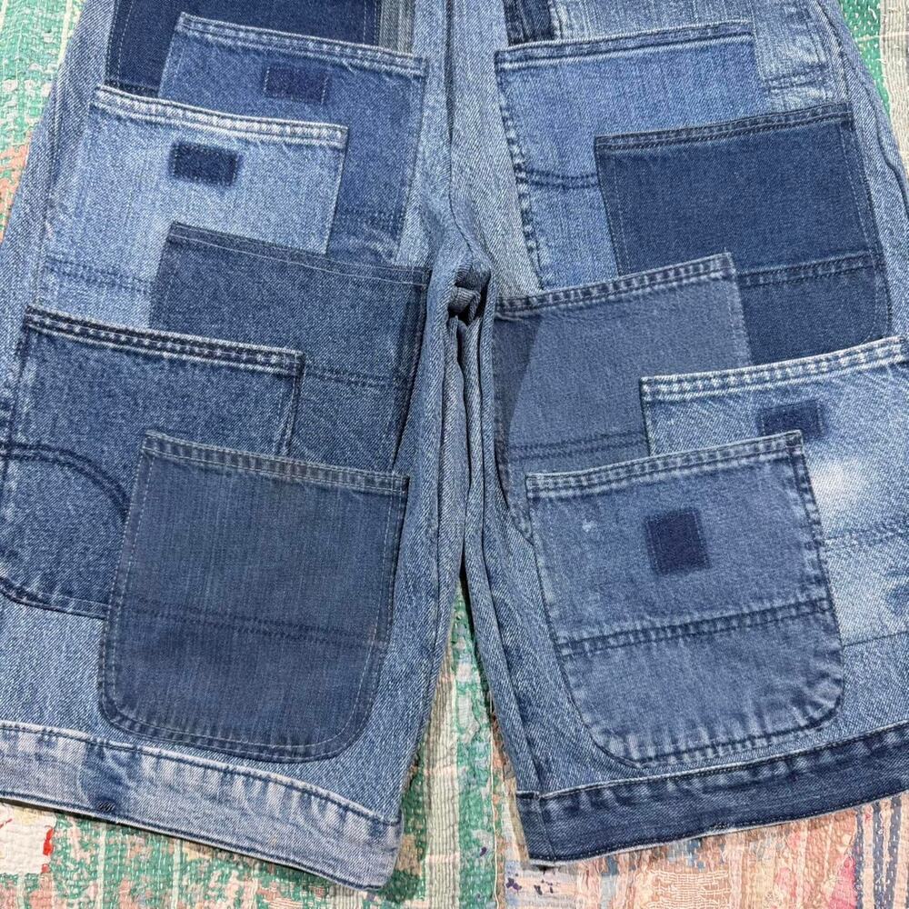 Custom patchwork baggy jorts size 32 - Picture 4 of 7